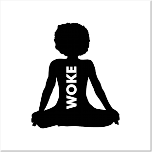 Afro Woman, Woke, Meditation, African, Black Lives Posters and Art